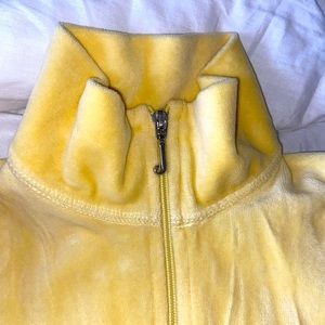 Juicy Couture Yellow Collar Zip Sweater